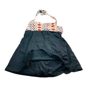 contour by beach scene women's sz 14 one piece swim bathing suit dress geometric